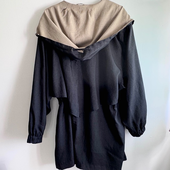 Vintage 80s Rain Jacket Trench Coat Shell Rafi - Picture 5 of 5